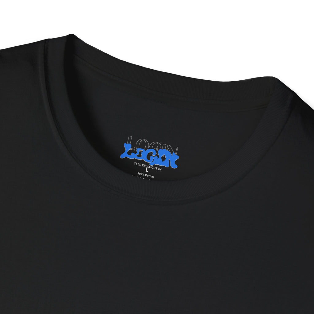 Login Graphic T-Shirt — Blue Drip Logo Tee