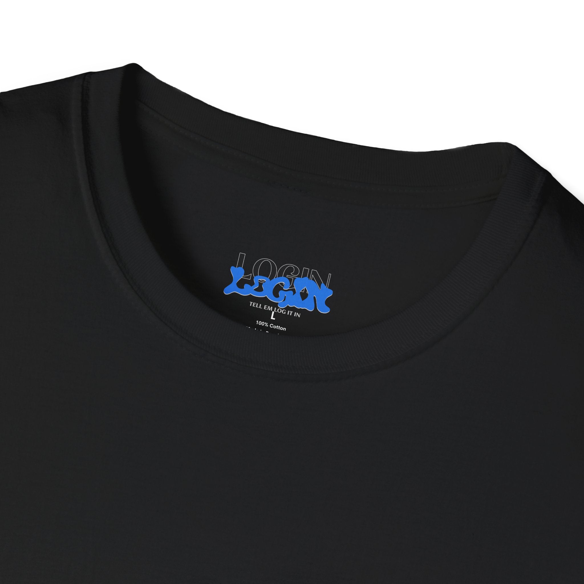 Login Graphic T-Shirt — Blue Drip Logo Tee