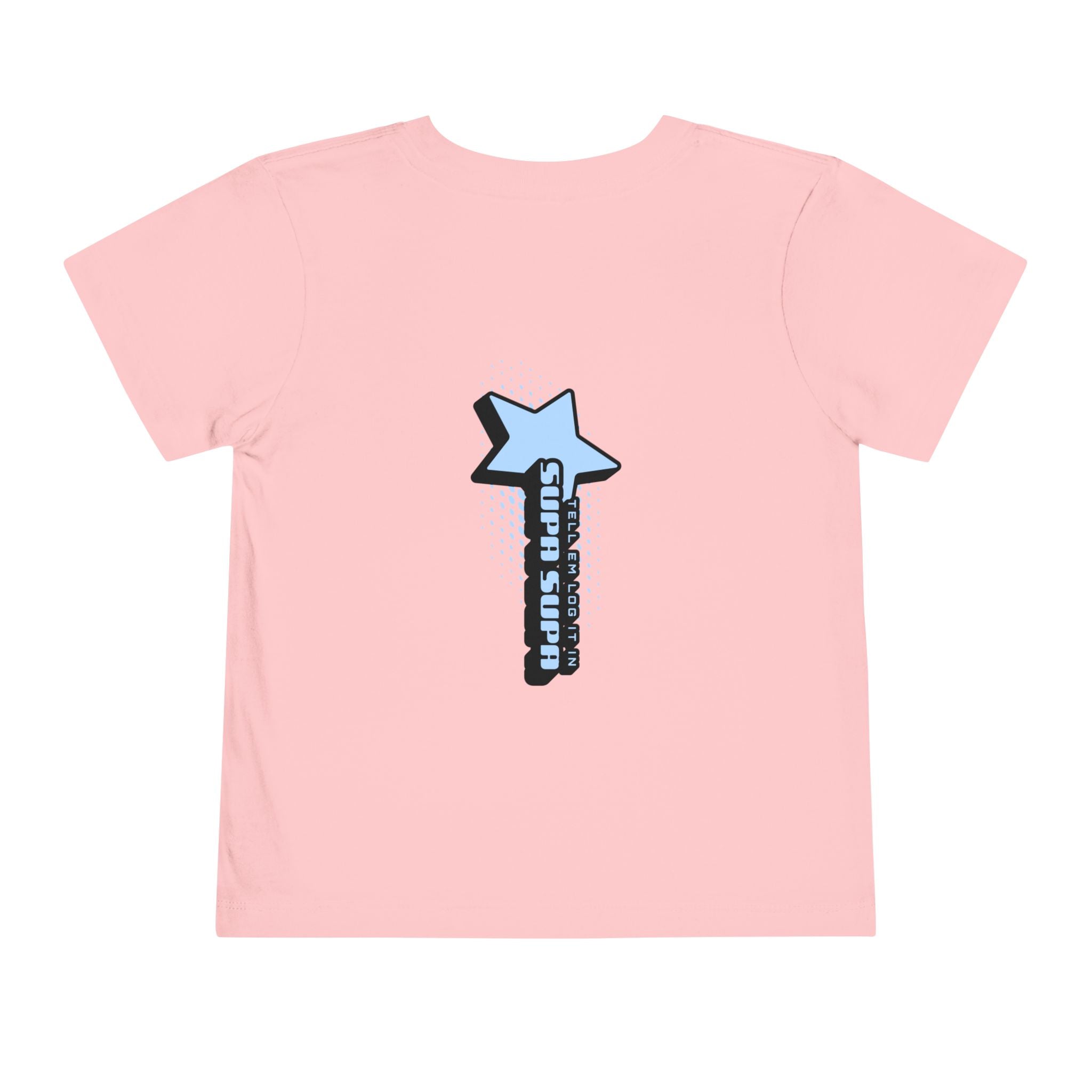 Toddler Tee — Blue Star "Tell em log it in" Graphic