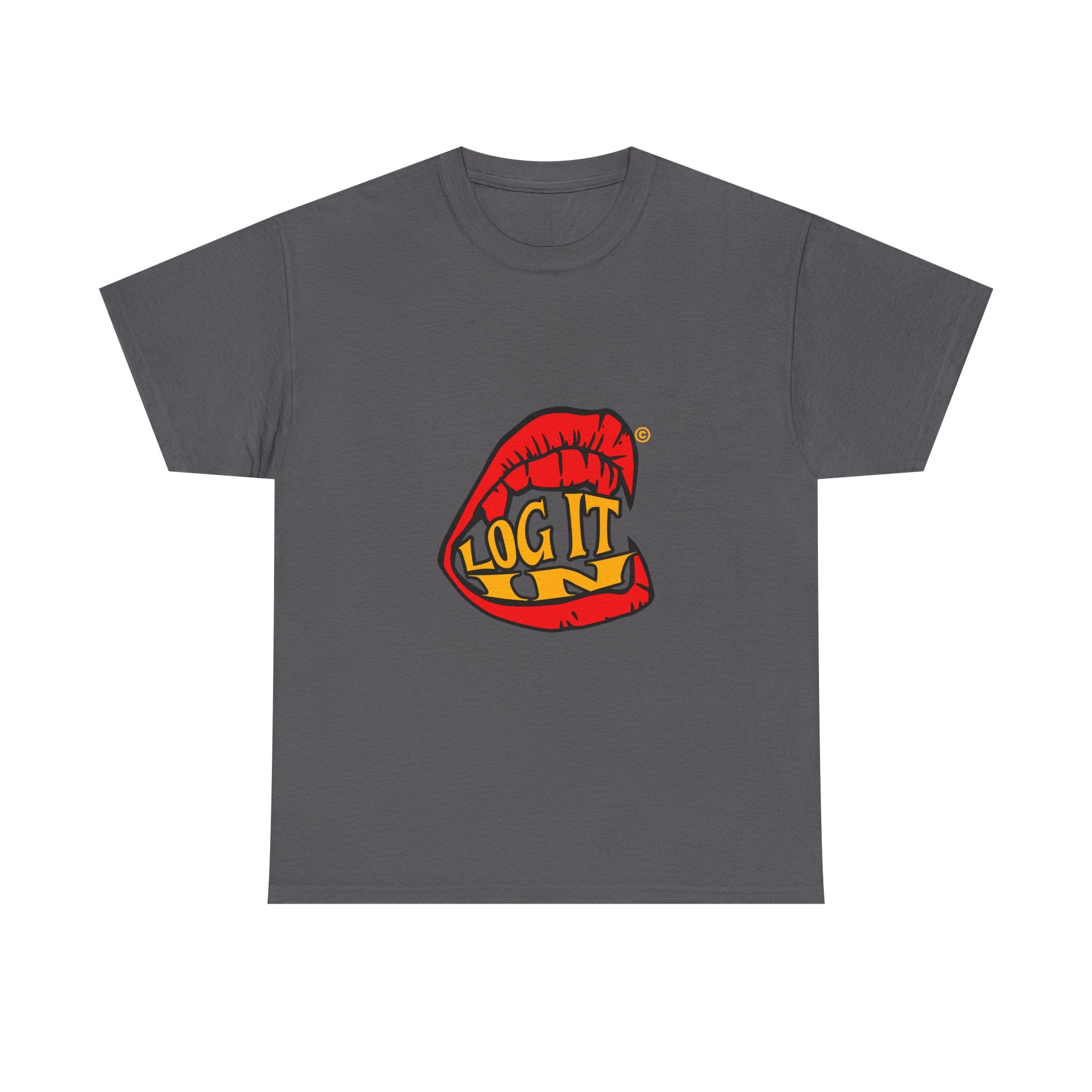 T-Shirt — Bold Logo "Log It in" Graphic Tee