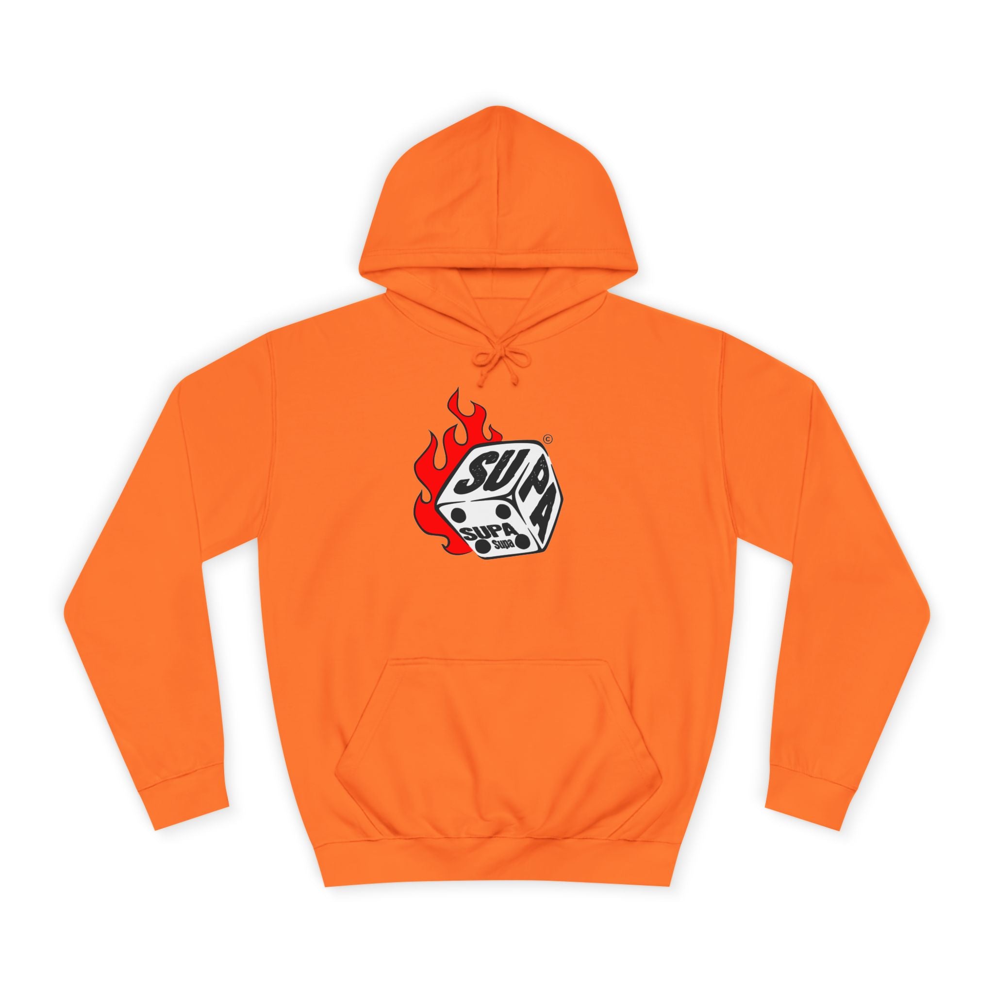 Cool Fire Graphic Unisex SUPA Hoodie, Apparel, Streetwear, Casual Wear, Unique Hooded Sweatshirt