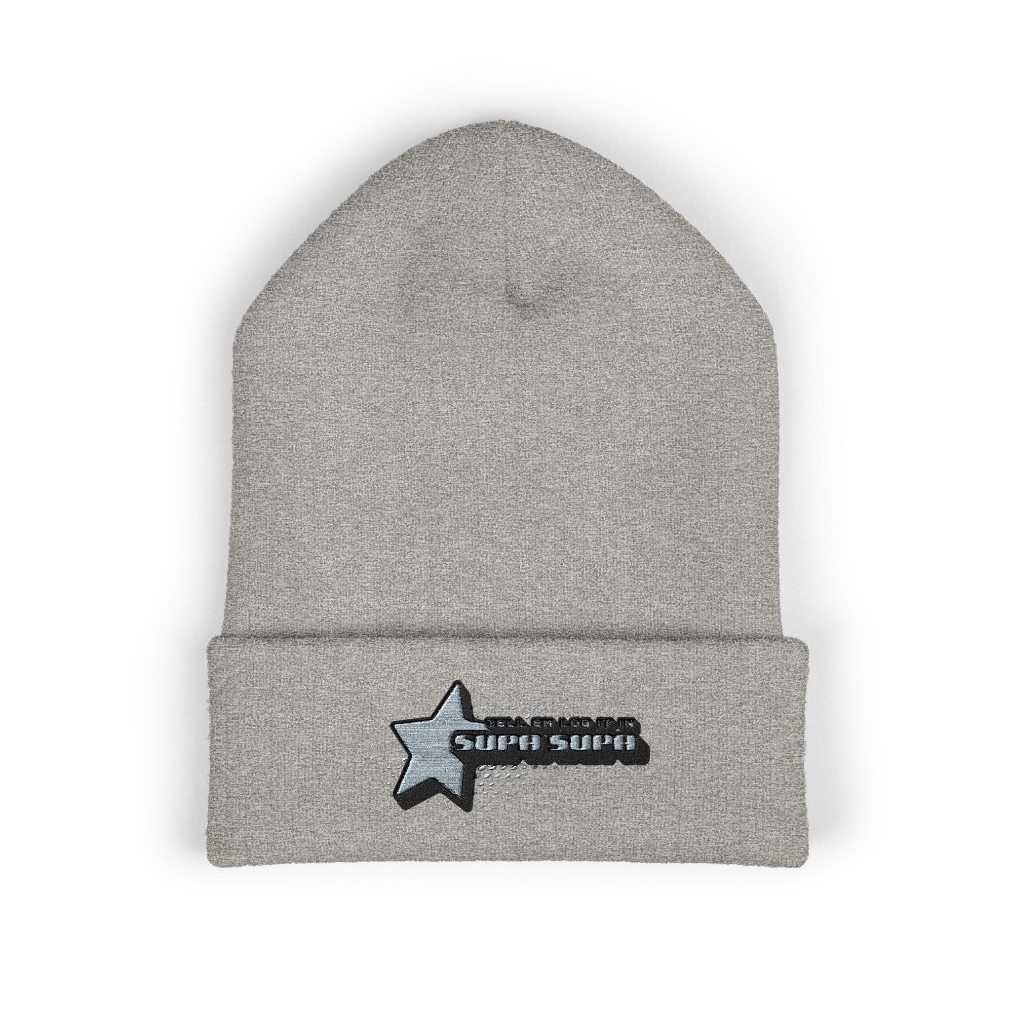 Embroidered "Tell em log it in Cuffed Beanie — Cozy Winter Hat
