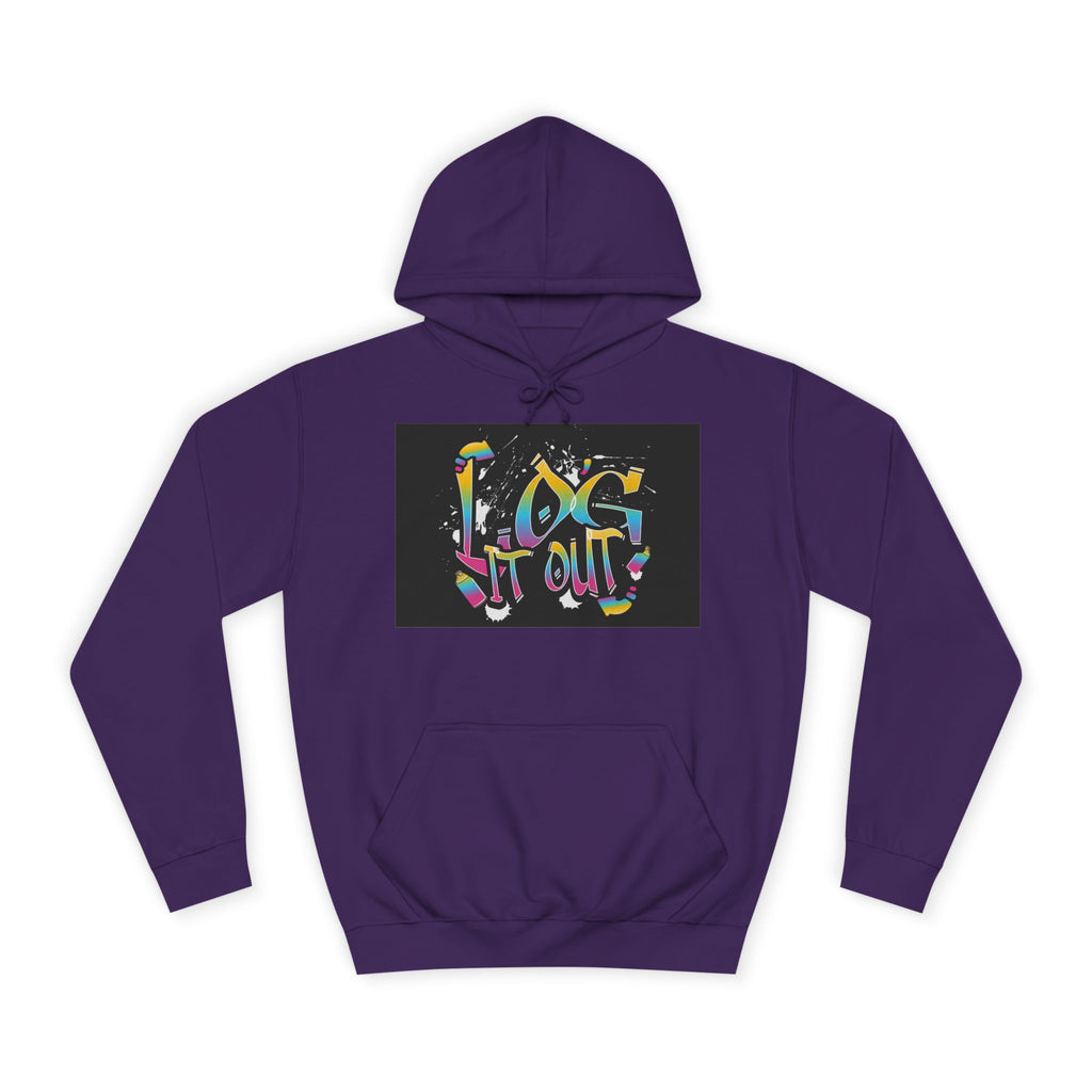 Colorful Unisex log it out Hoodie - Perfect for Students, Casual Wear, Gifts, Relaxed Style, trendy wear