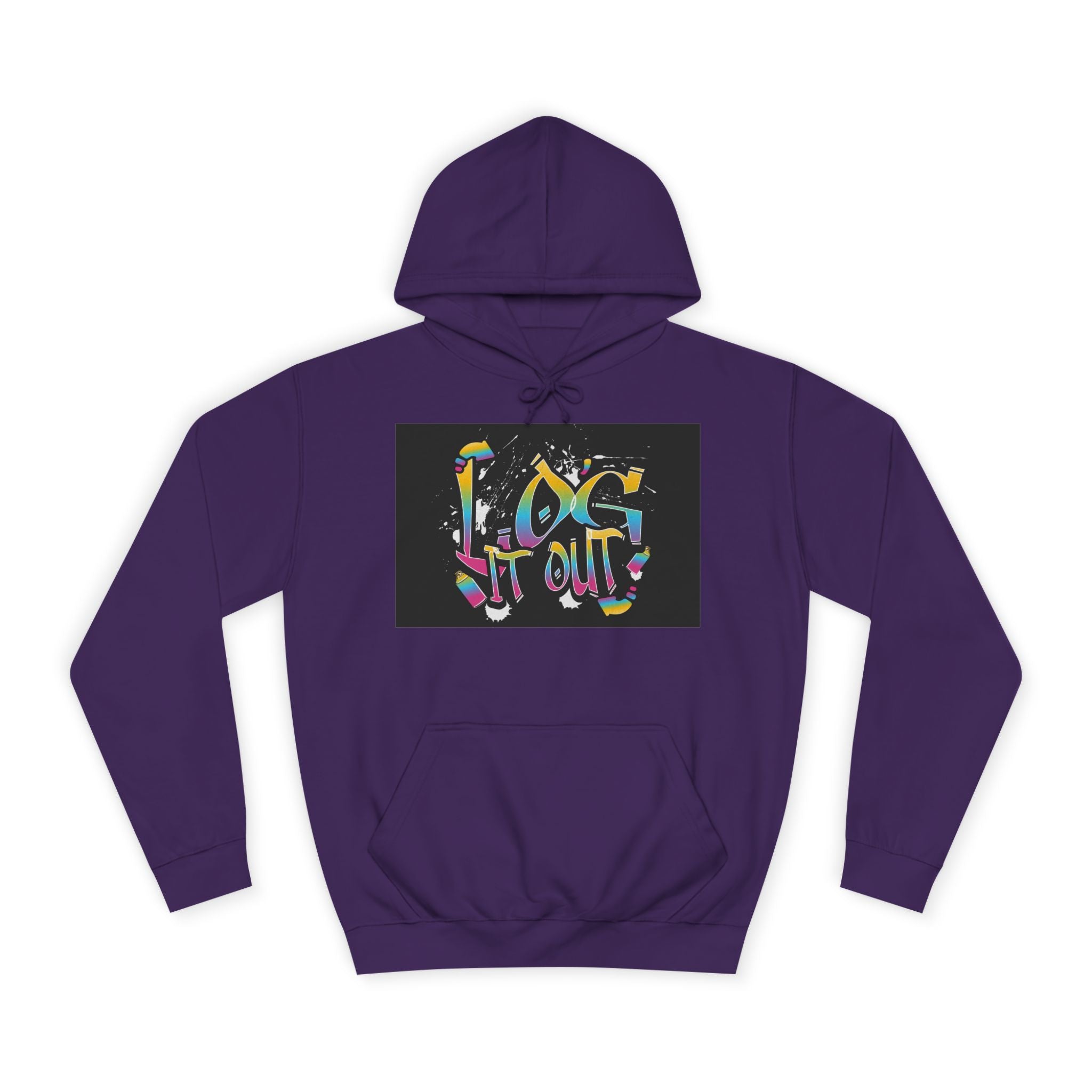 Colorful Unisex log it out Hoodie - Perfect for Students, Casual Wear, Gifts, Relaxed Style, trendy wear