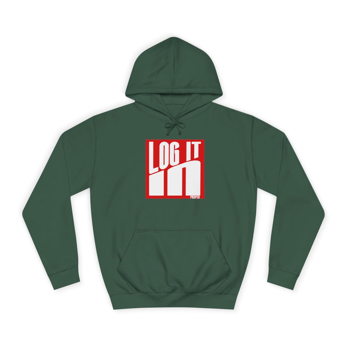 Unisex Log it in Hoodie - Trendy Campus Style, Casual Wear, Cozy Gift, Comfortable Lounge Hoodie, Essentials