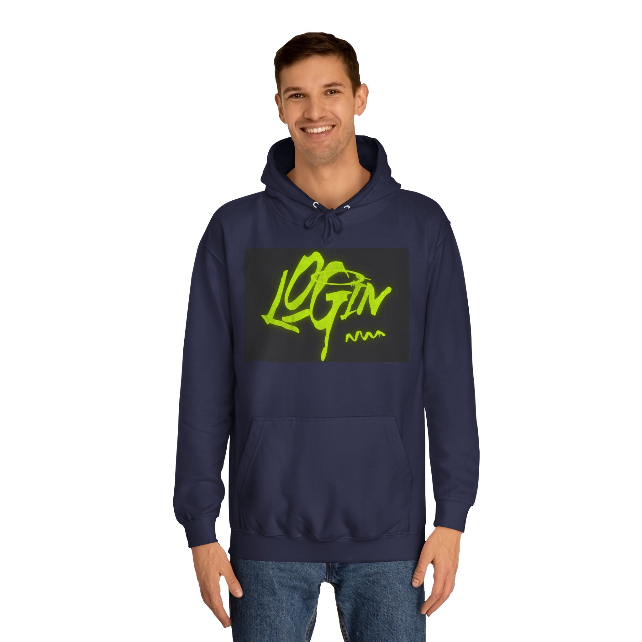 Trendy Unisex Hoodie - 'LOGIN' Graphic Design