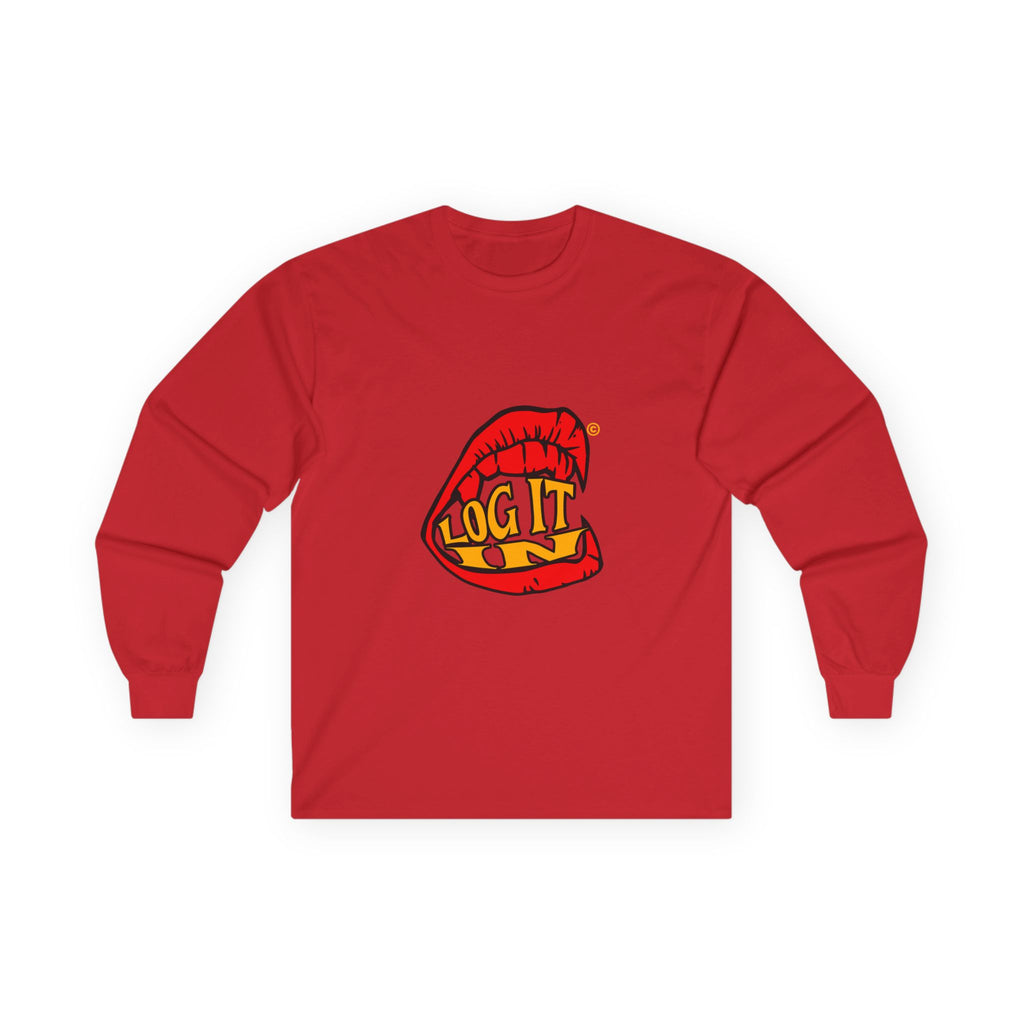 "Log It in" Graphic Long Sleeve Tee