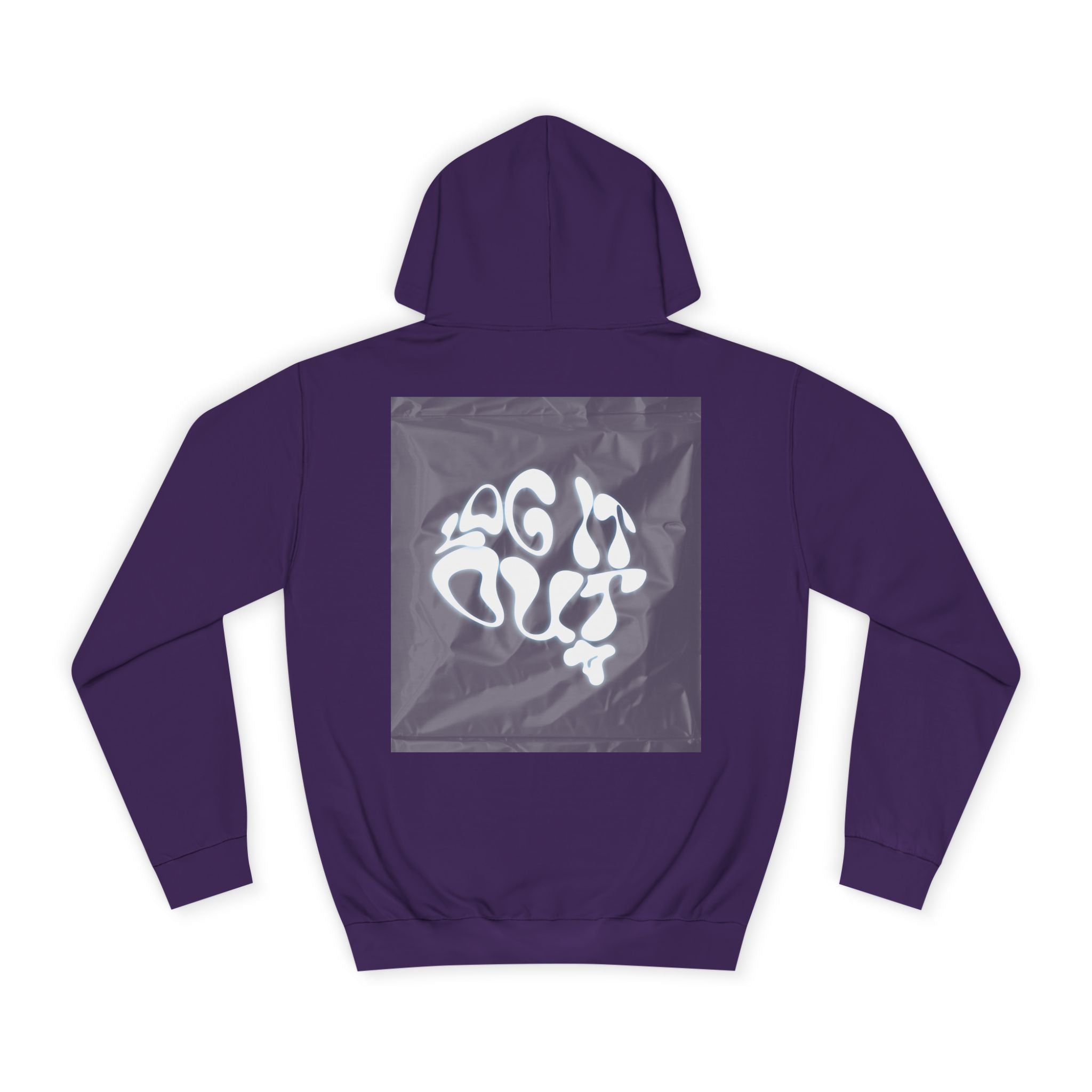 Cozy Unisex 'LOG IT OUT' Hoodie with Abstract Design, Sweatshirt, Graphic Hoodie, Casual Wear, Perfect Fit