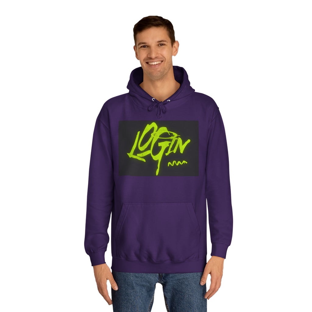 Trendy Unisex Hoodie - 'LOGIN' Graphic Design