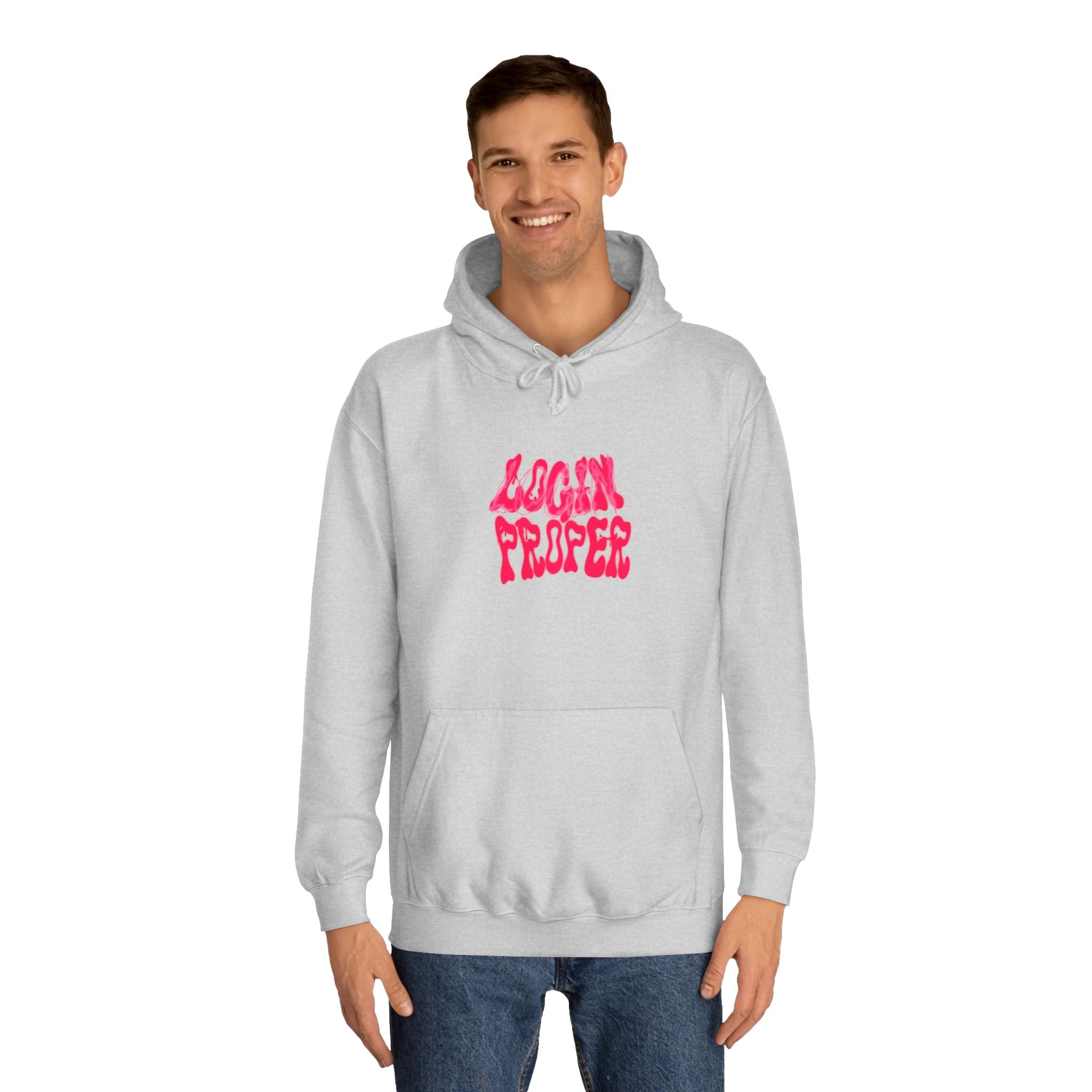 Trendy Unisex Hoodie - 'LOGIN PROPER' Graphic Sweatshirt for, Casual Wear, Gifts' Events, Street Style