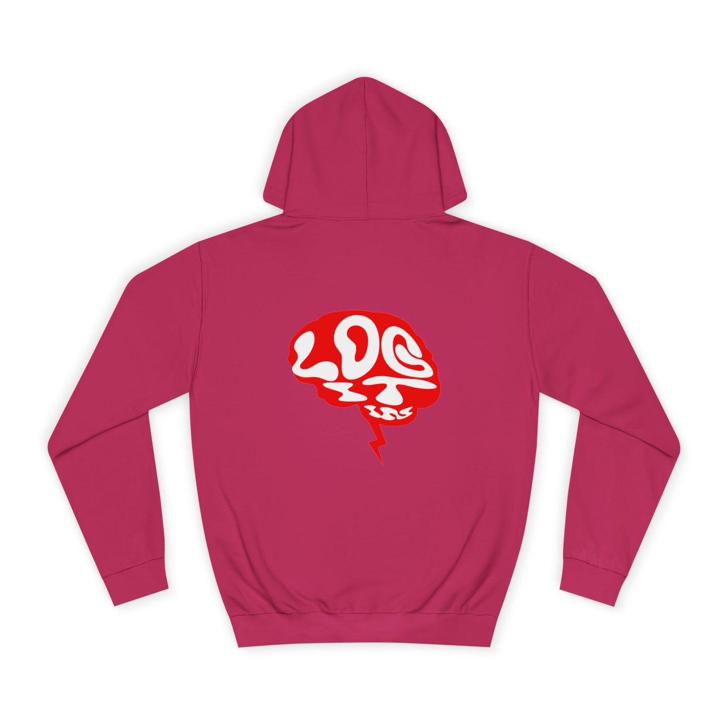 Unisex Log it in Hoodie with Unique Brain Design, Casual Wear, Trendy Apparel, Festive Occasions, Graphic Hoodie