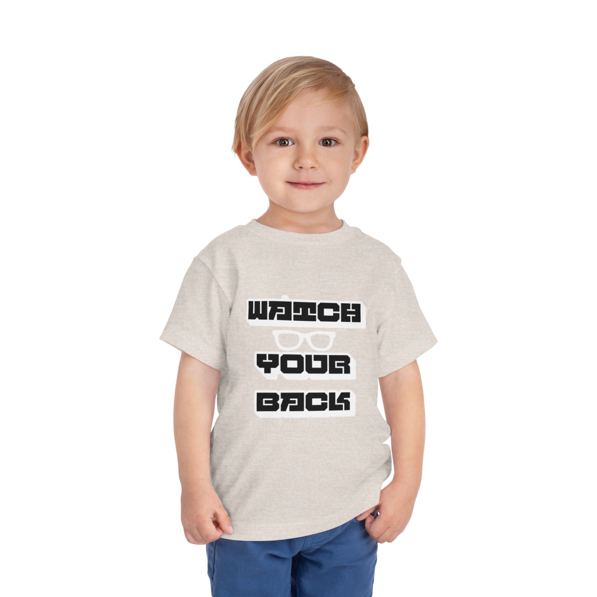 Toddler Tee — "Watch Your Back" Graphic Kids Shirt