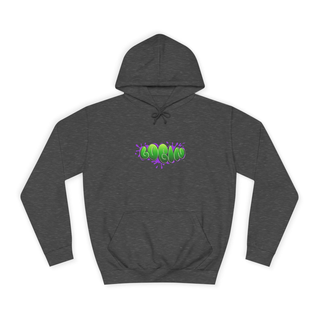 Hoodie with Green Graffiti "Login" Design - Streetwear Pullover