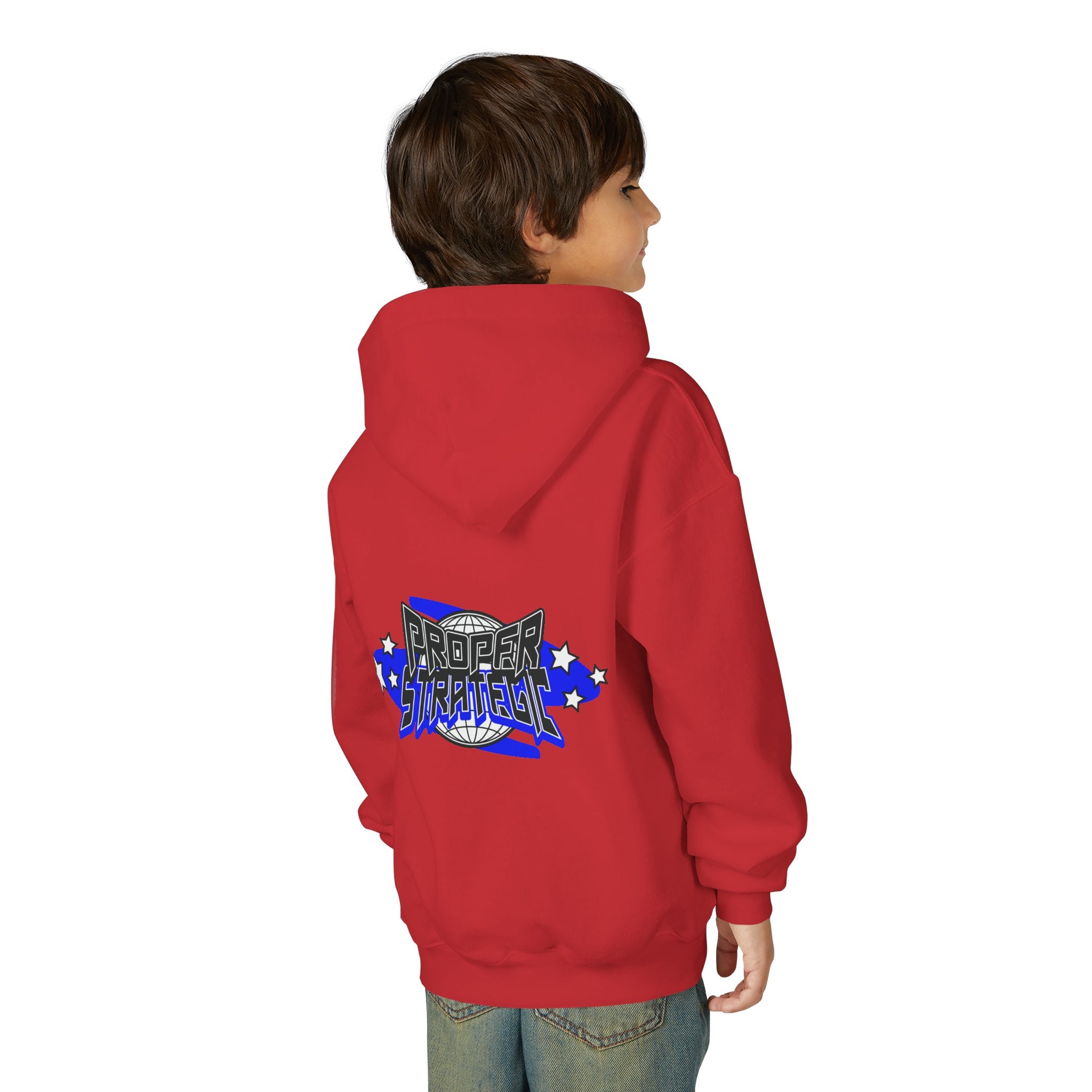 Youth Hoodie — 'Strategic' Graphic Pullover for Kids