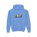 Youth Hoodie — Retro '3 MUCH'Style Graphic Pullover