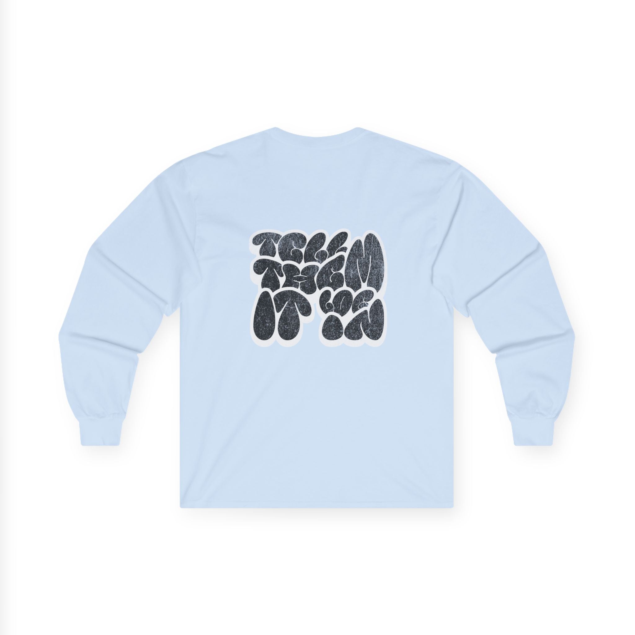 Long Sleeve "LOG IT IN" Tee — Retro Pebble Typography Graphic