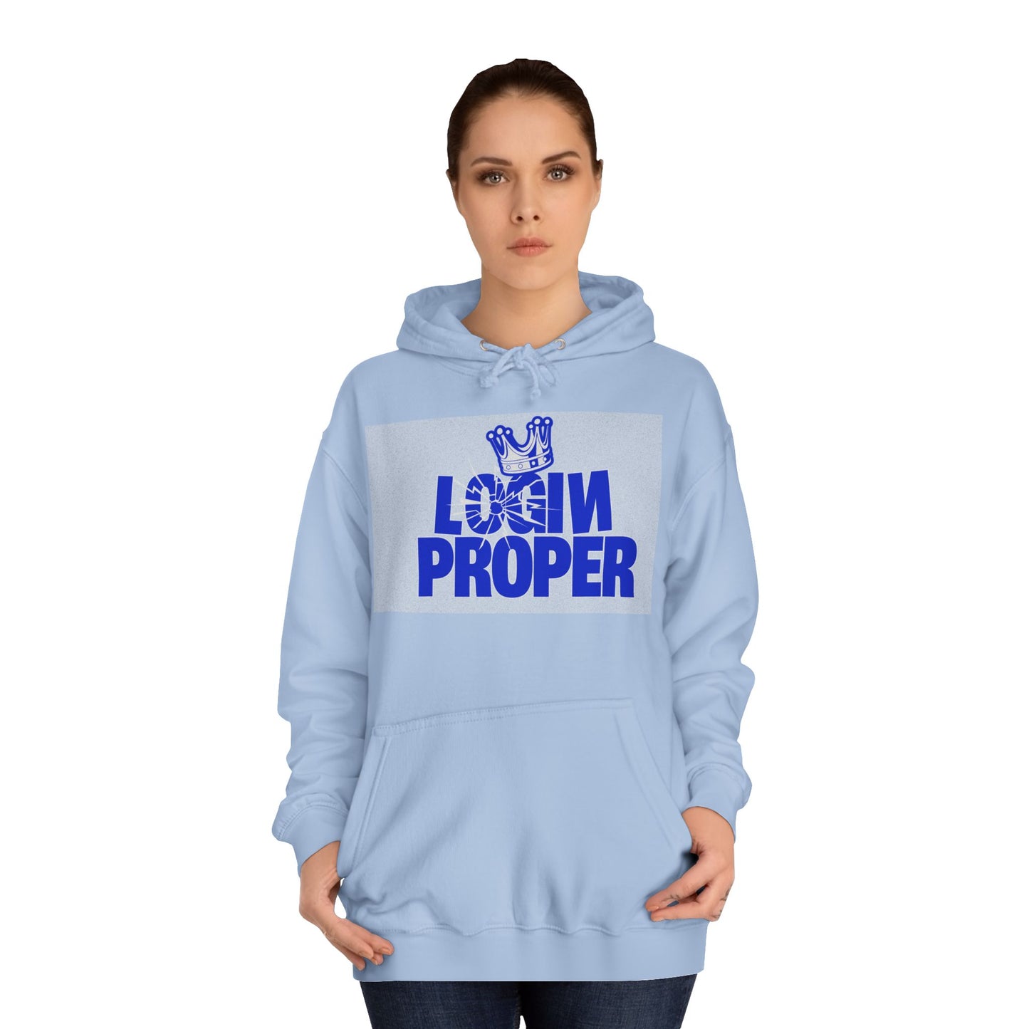 Unisex Hoodie - 'Login Proper' Trendy Spirit Wear, Casual Streetwear, Gift, Cozy Lounge Sweatshirt