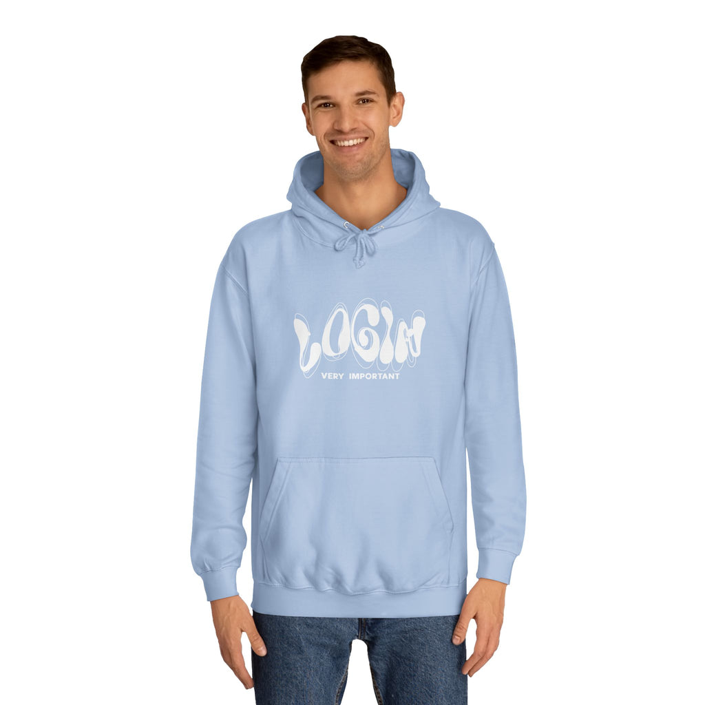 Cool College Unisex Hoodie - LOGIN, Apparel, Funny Hoodie, Gift, Cozy Wear,Trendy Fashion