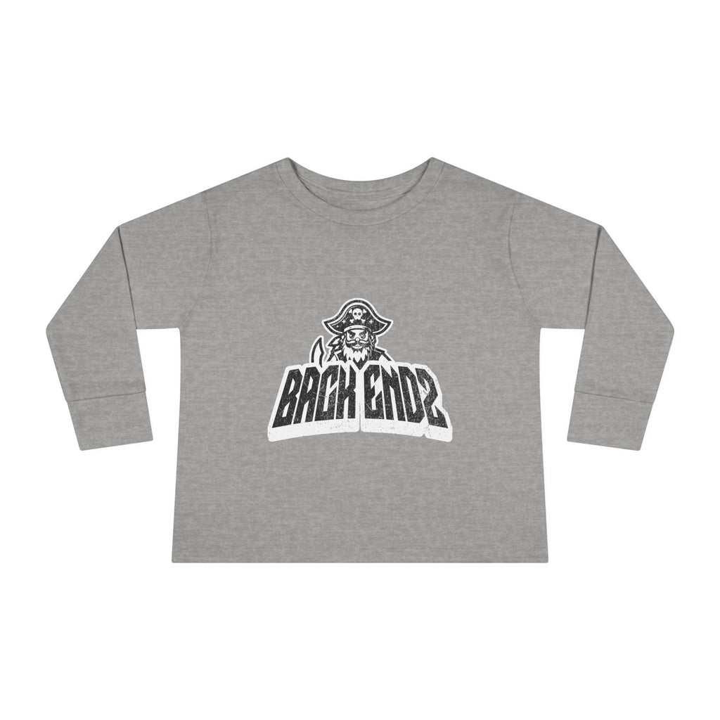 Toddler Long Sleeve Tee — Pirate Skull "Back Endz" Graphic