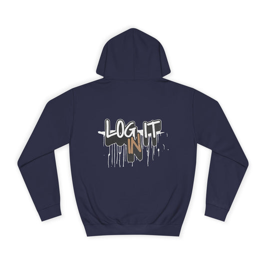 Stylish Unisex Log it in Hoodie, Cozy Custom Wear, Custom Apparel, Trendy Sweatshirt, Casual Hooded Top, Comfortable Daily Wear