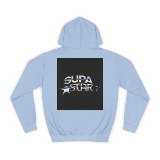 Supa Star Unisex Hoodie | Trendy Custom Apparel, Casual Wear, Star Graphic Hoodie, Adjustable Hooded Sweatshirt, Gift