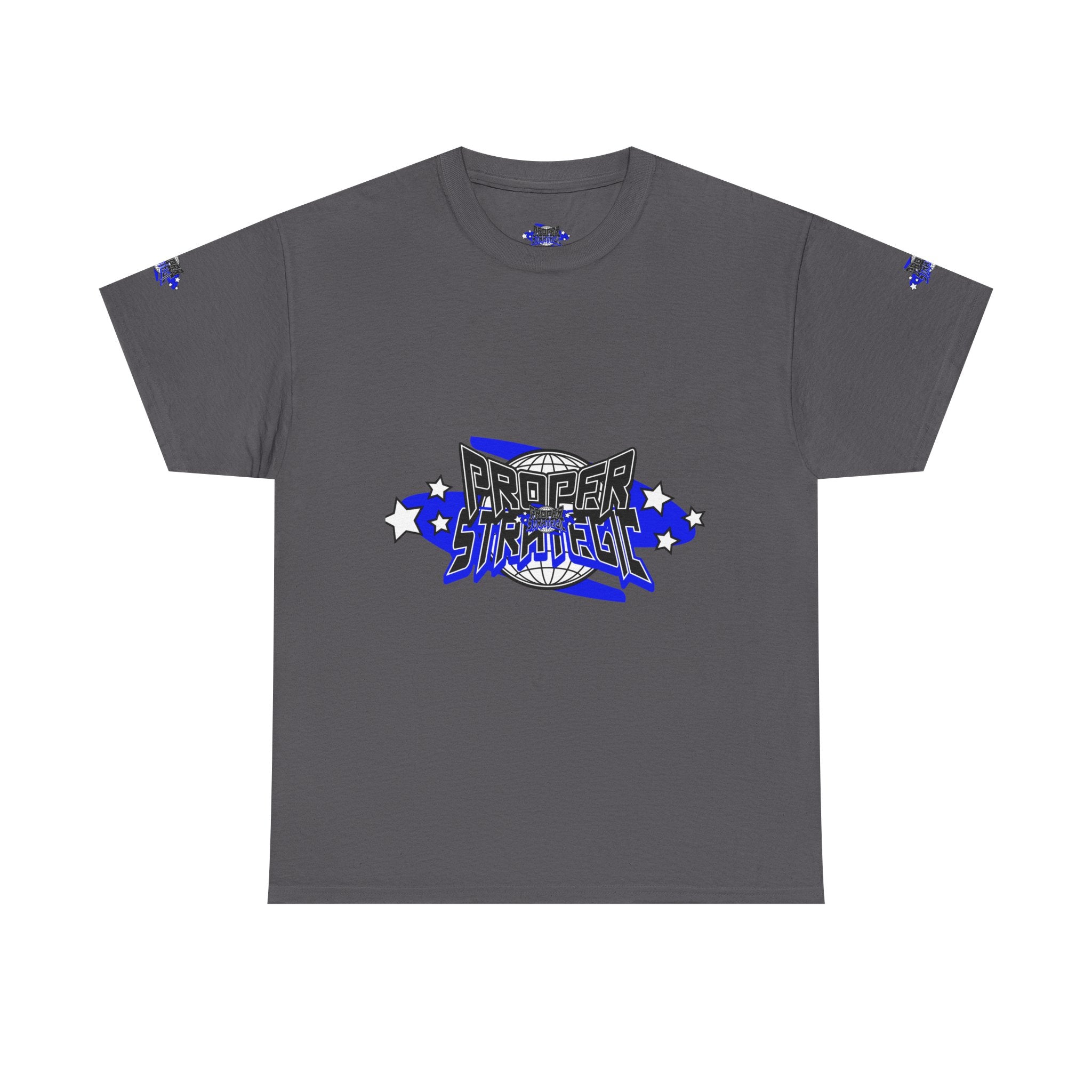 Proper 'Strategic' Graphic Tee — Retro Blue Streetwear T‑Shirt