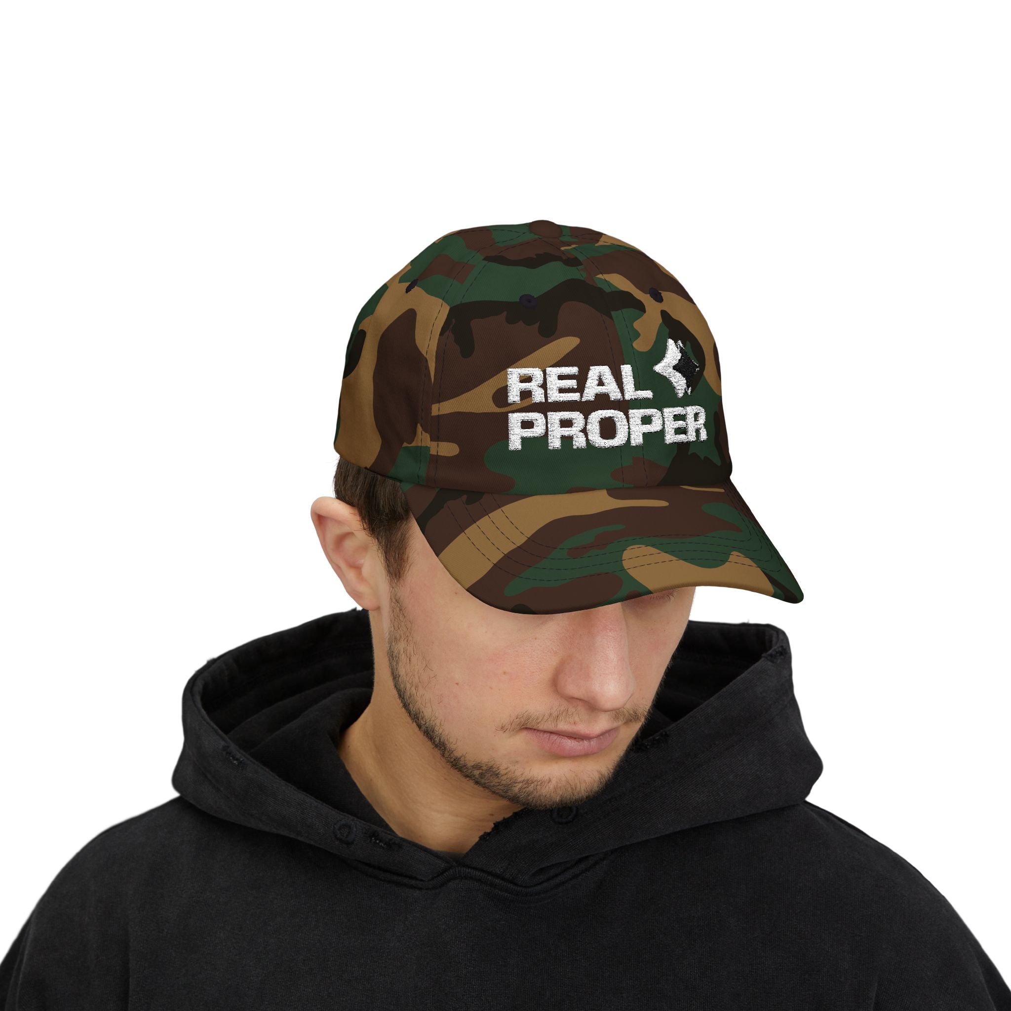 Classic Cap — "Real Proper" Embroidered Casual Baseball Hat