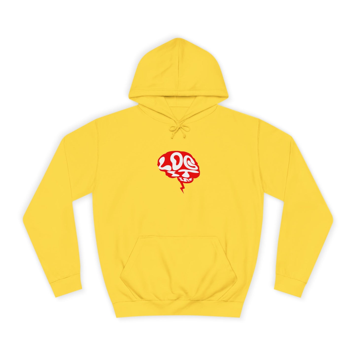 Unisex Log it in Hoodie with Unique Brain Design, Casual Wear, Trendy Apparel, Festive Occasions, Graphic Hoodie