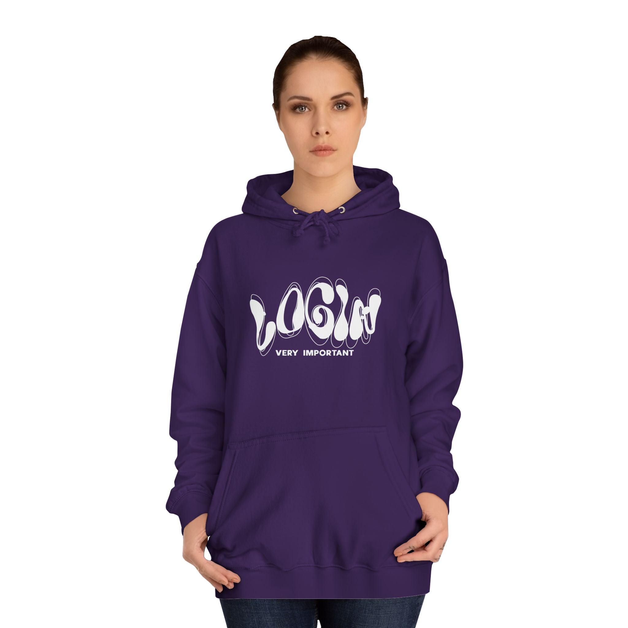 Cool College Unisex Hoodie - LOGIN, Apparel, Funny Hoodie, Gift, Cozy Wear,Trendy Fashion