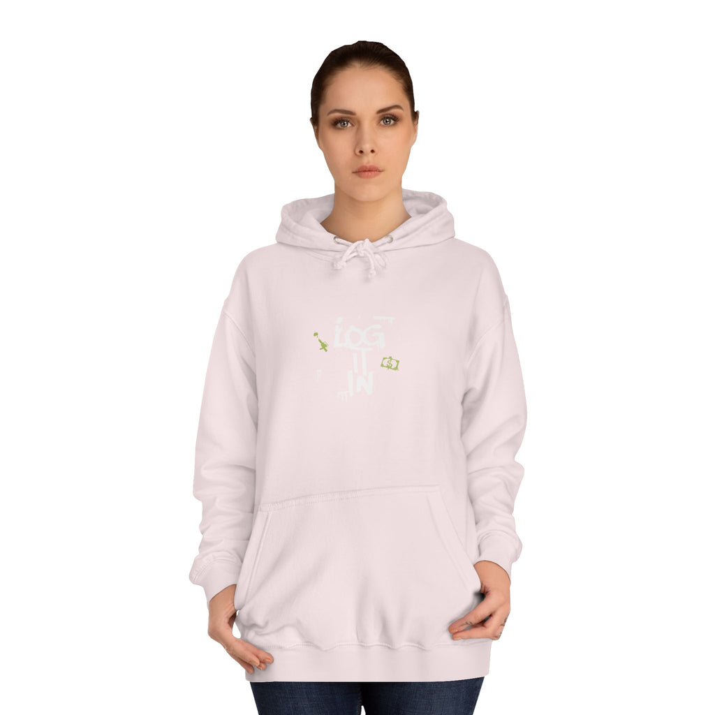 log it in Hoodie — Minimal Vintage Print