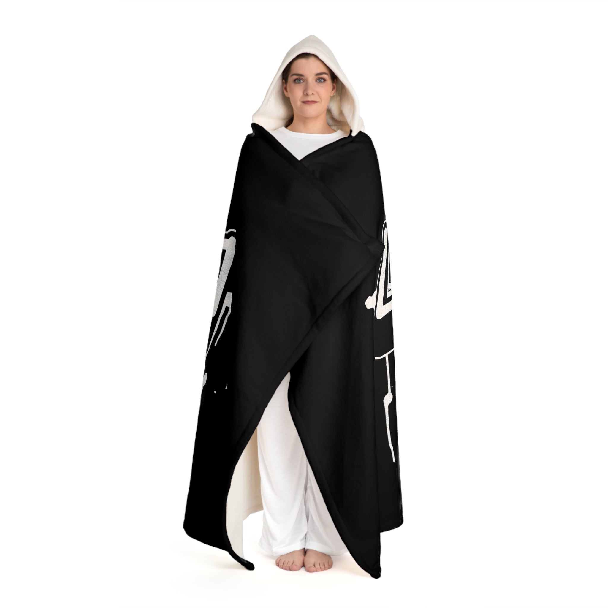 Hooded Sherpa Blanket - Log it in Hooded Fleece Throw
