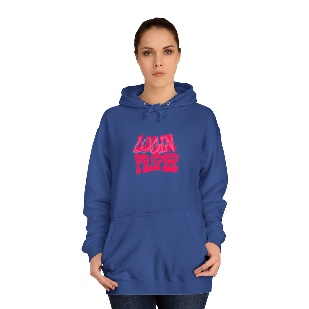 Trendy Unisex Hoodie - 'LOGIN PROPER' Graphic Sweatshirt for, Casual Wear, Gifts' Events, Street Style