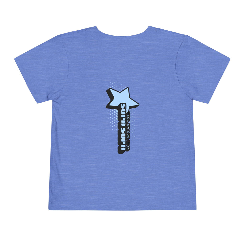 Toddler Tee — Blue Star "Tell em log it in" Graphic