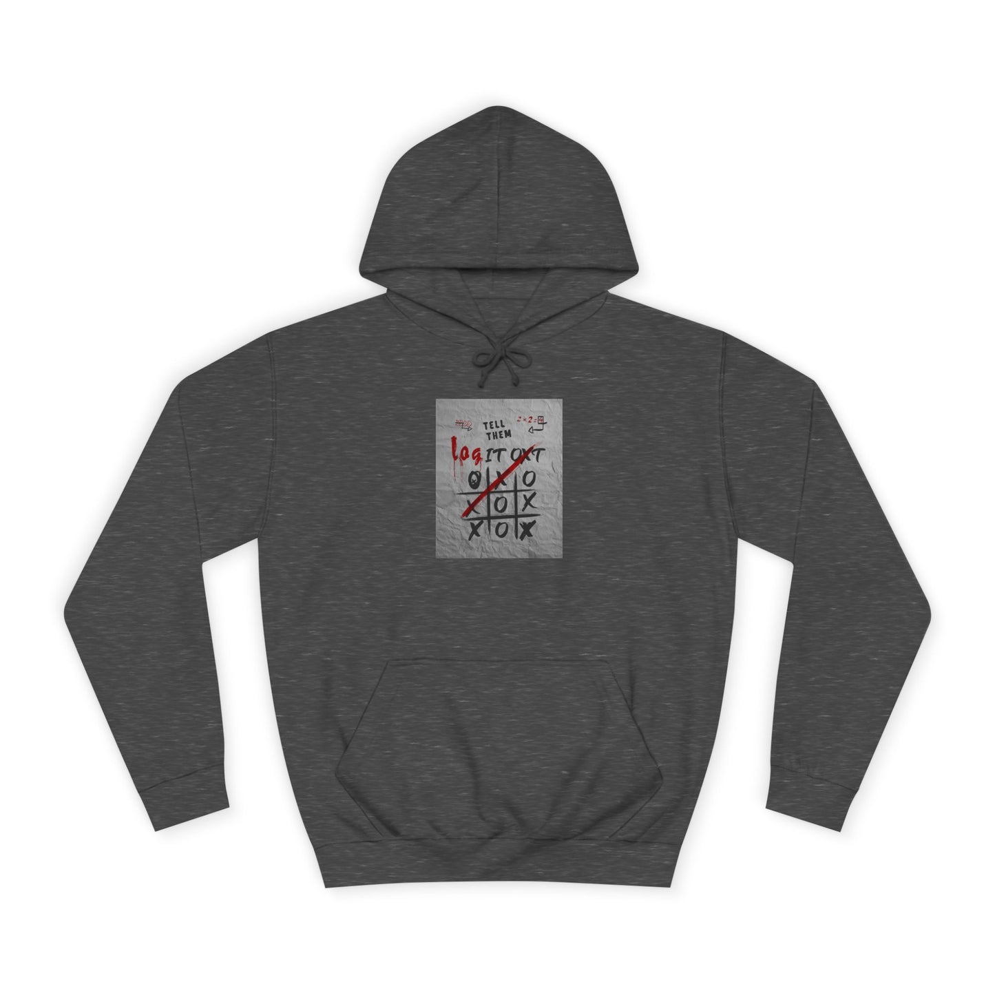 Unisex Log it out Hoodie with Graffiti Design - Trendy Sweatshirt, Custom Gear, Casual Wear, Gift for Cozy Layering