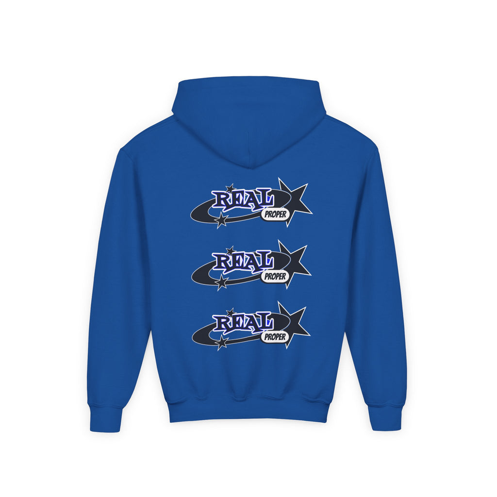 Youth Hoodie – "Real Proper" Star Graphic Pullover