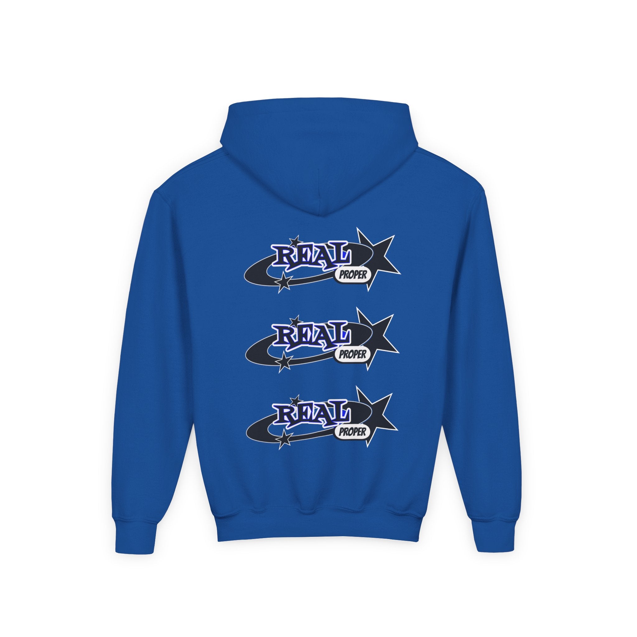 Youth Hoodie – "Real Proper" Star Graphic Pullover