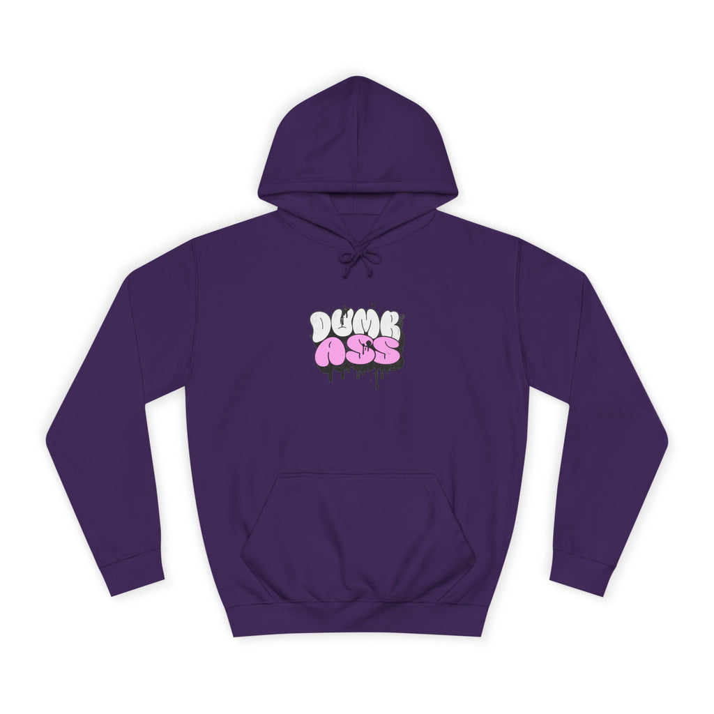 Dumb Ass Graphic Hoodie — Pink Drip Streetwear Pullover