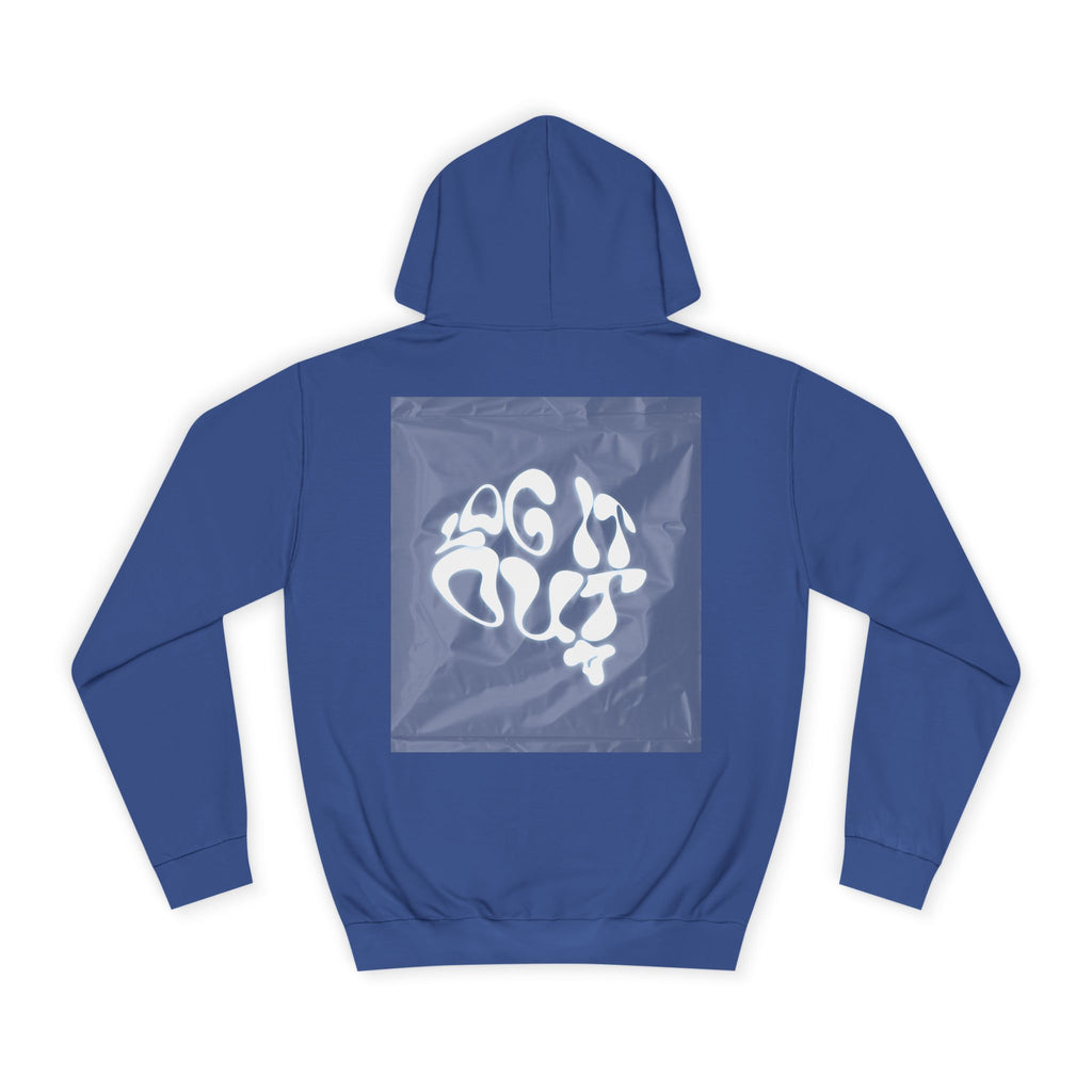 Cozy Unisex 'LOG IT OUT' Hoodie with Abstract Design, Sweatshirt, Graphic Hoodie, Casual Wear, Perfect Fit
