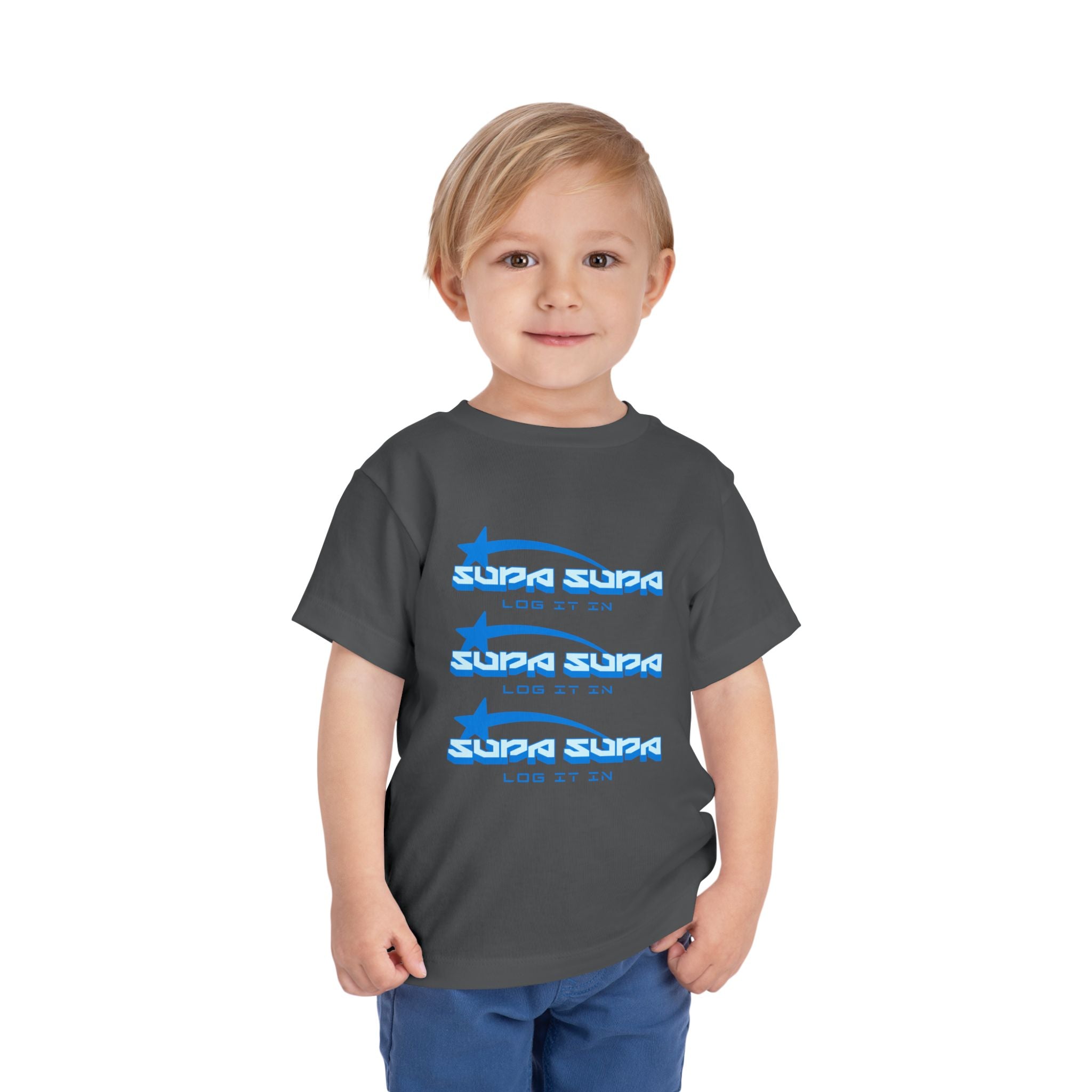 Toddler Tee — Blue Star 'Supa Supa' Graphic Shirt