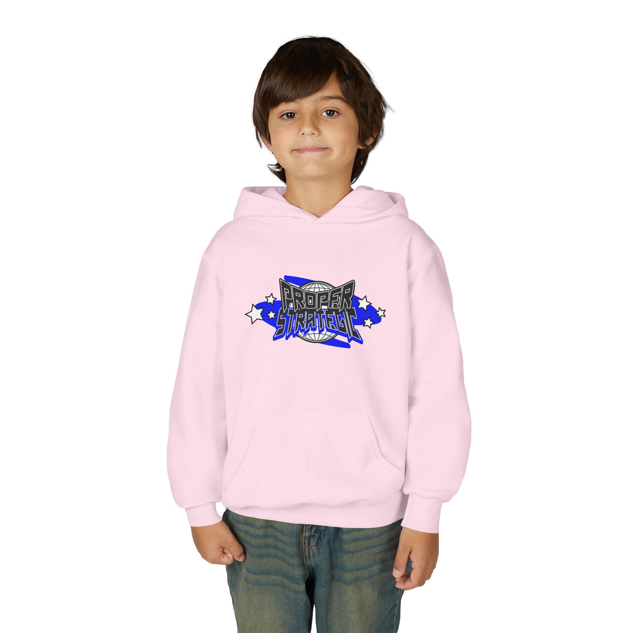 Youth Hoodie — 'Strategic' Graphic Pullover for Kids