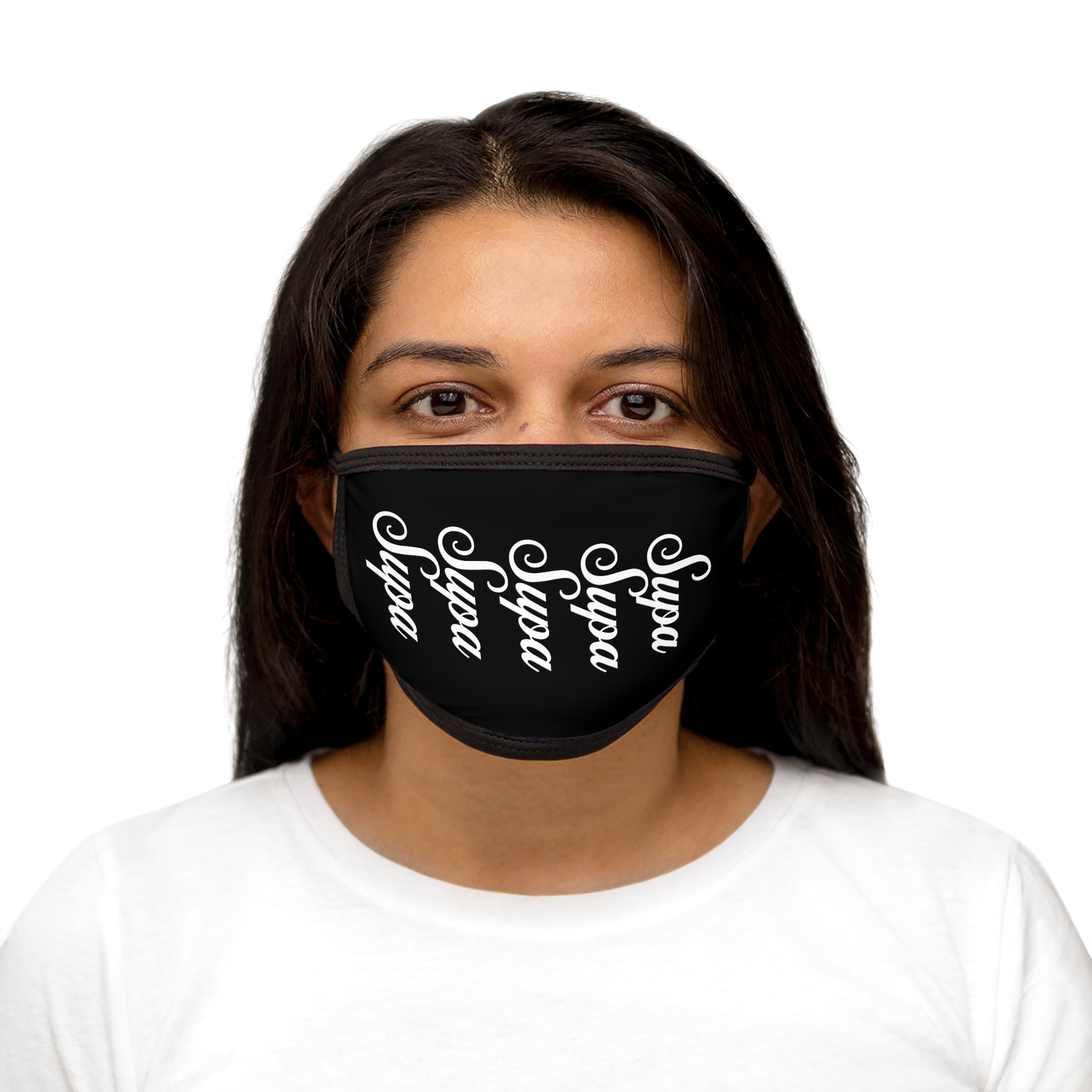 Supa Script Face Mask — Repeating Cursive Logo Cotton Mask