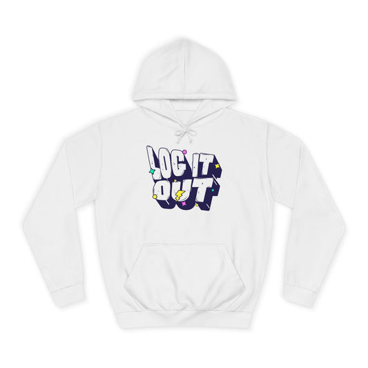 Unisex Hoodie with 'LOC IT OUT' Graphic, Cozy Casual Wear, Perfect for Events, Great Gift Idea