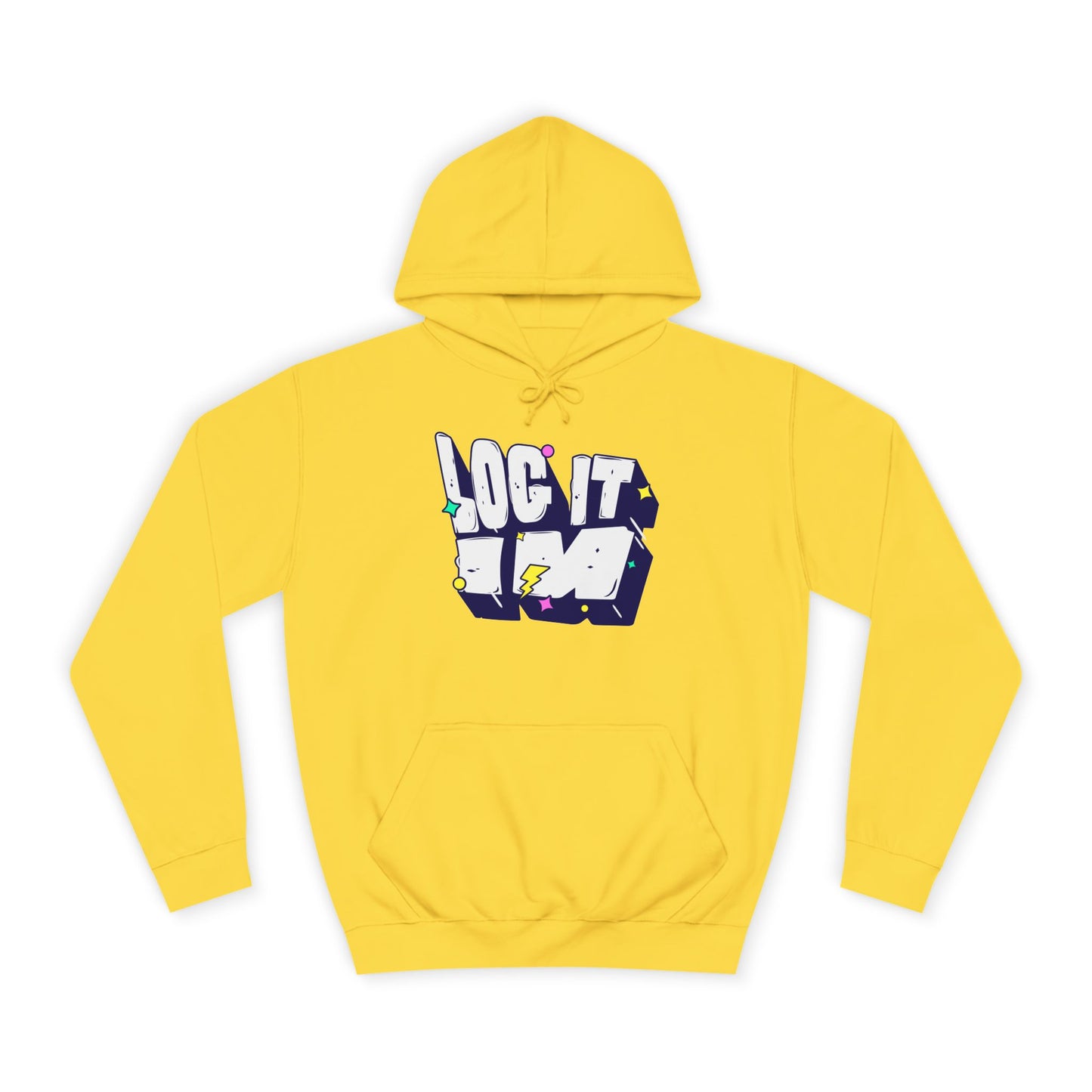 Vibrant Unisex LOG IT IN Hoodie, Trendy Streetwear, Apparel, Unique Gift, Casual Everyday Wear