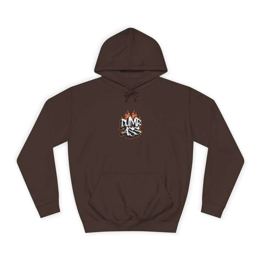 Dumb Ass Graffiti Hoodie – Bold Streetwear Pullover with Flame Lettering