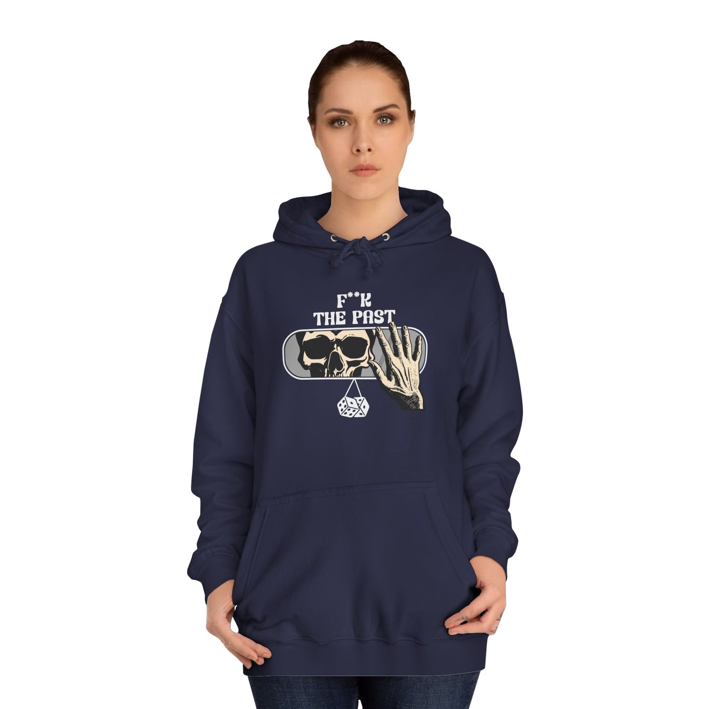 Unisex Hoodie with Bold Message - "F*k The Past" - Casual Wear, Gifts for Graduates, Unique Streetwear, Motivational Apparel