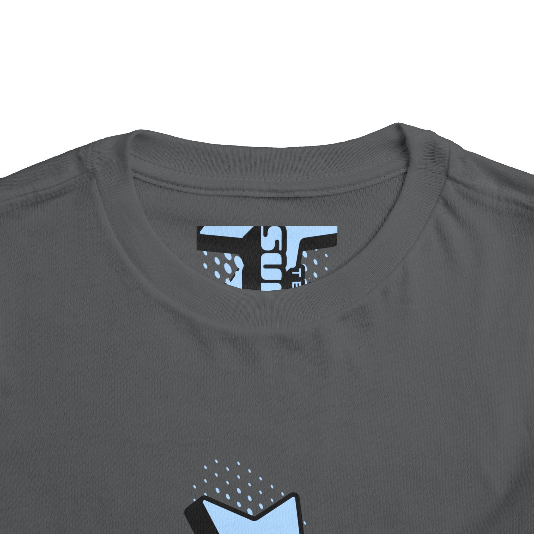 Toddler Tee — Blue Star "Tell em log it in" Graphic