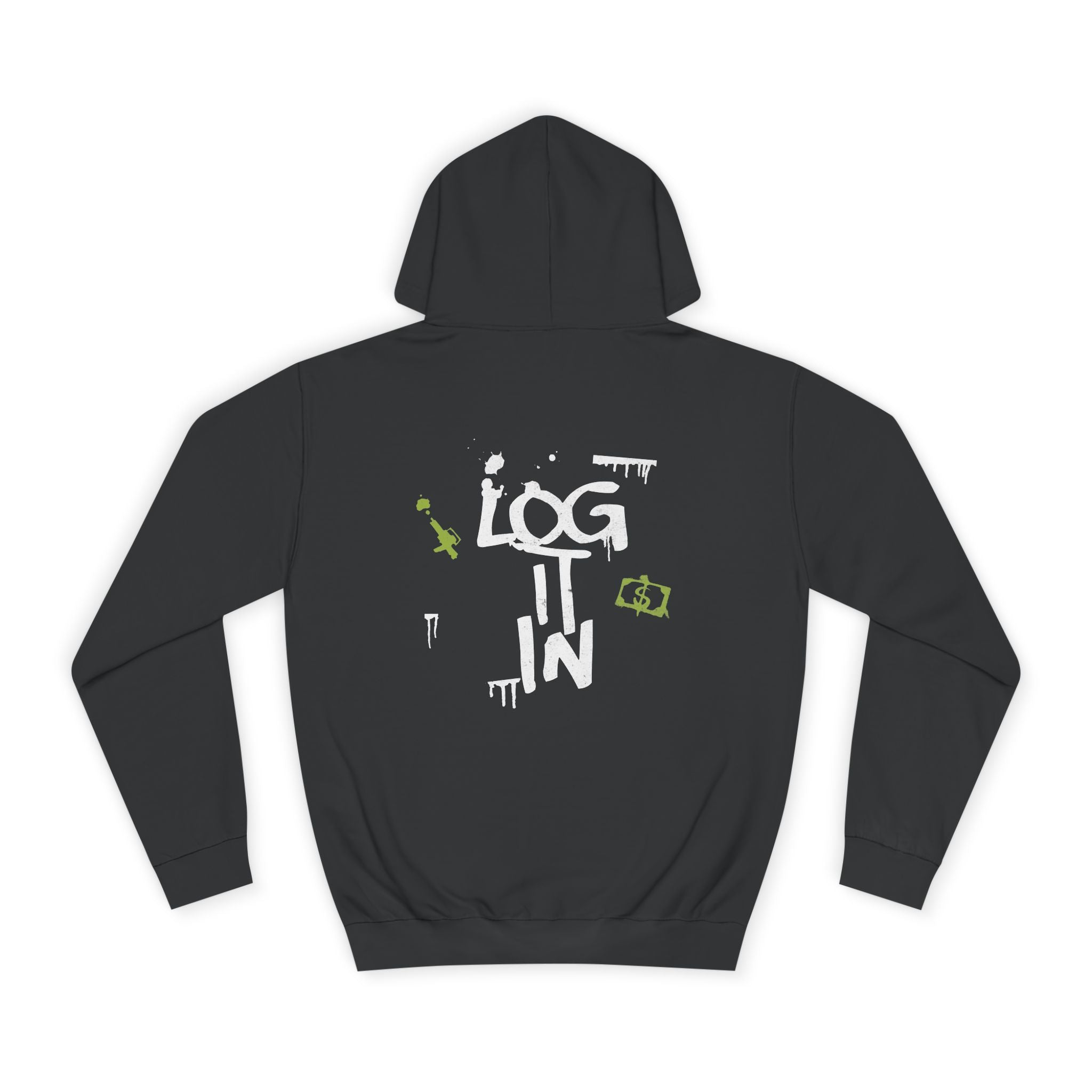 log it in Hoodie — Minimal Vintage Print