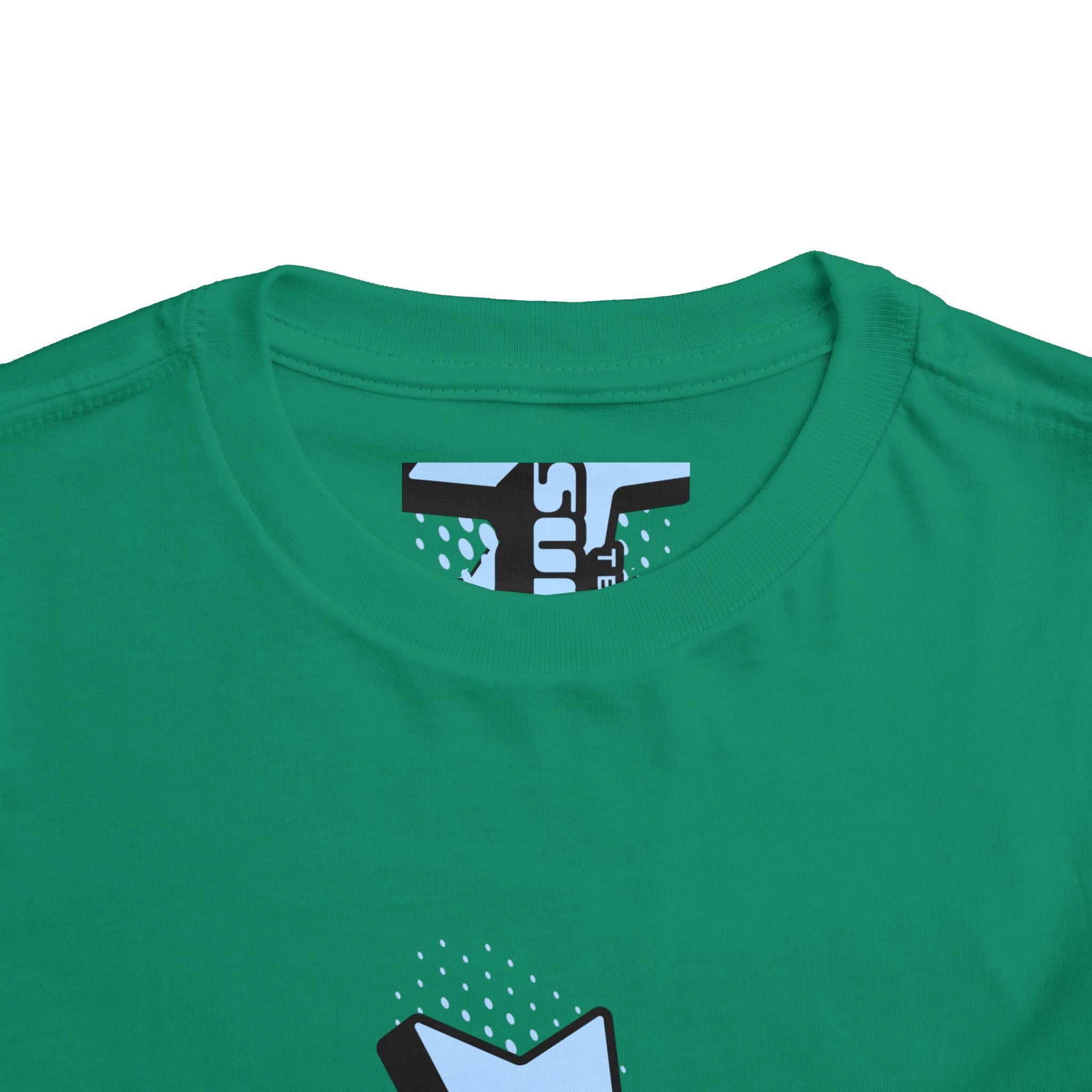 Toddler Tee — Blue Star "Tell em log it in" Graphic