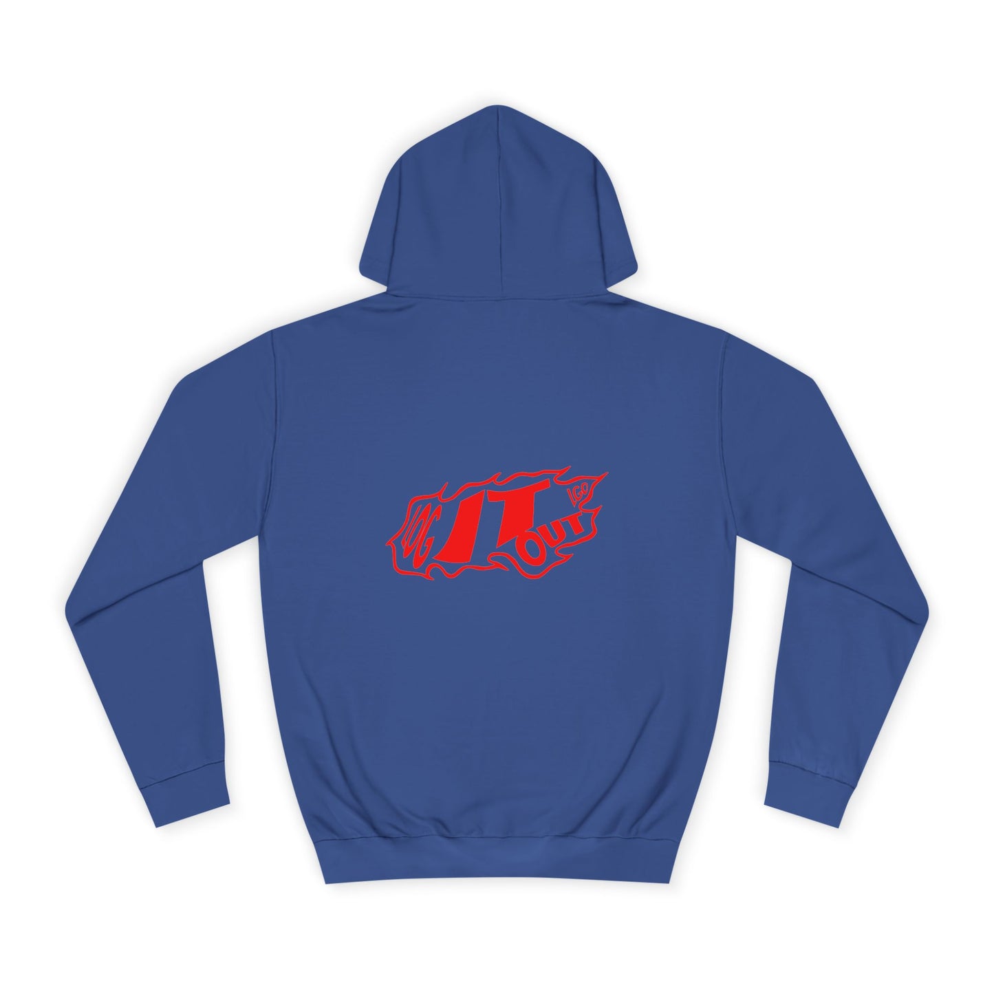 Unisex Log it out Hoodie with Bold Red Design, Cozy Oversized Sweatshirt, Ideal for Every day, Casual Wears, Events, Gifts