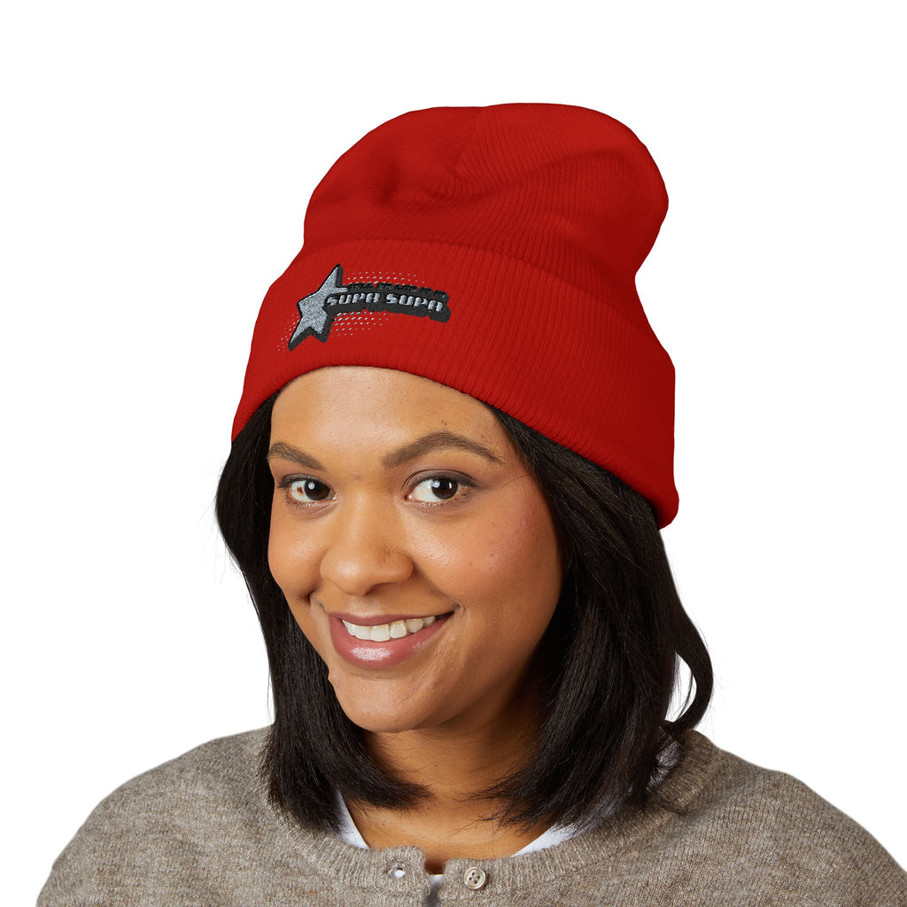 Embroidered "Tell em log it in Cuffed Beanie — Cozy Winter Hat